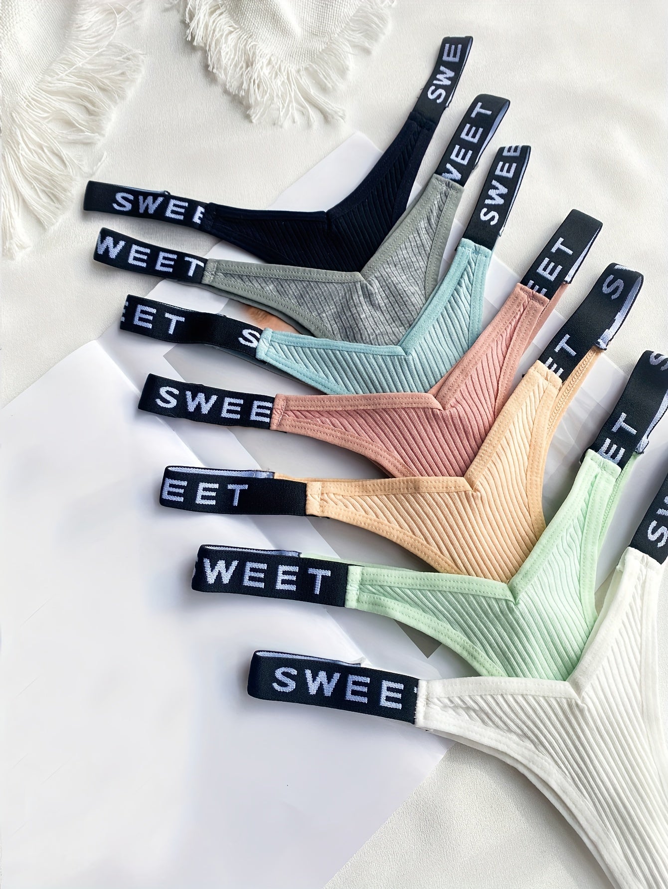 7pcs Combination European and American Underwear Women's Thong