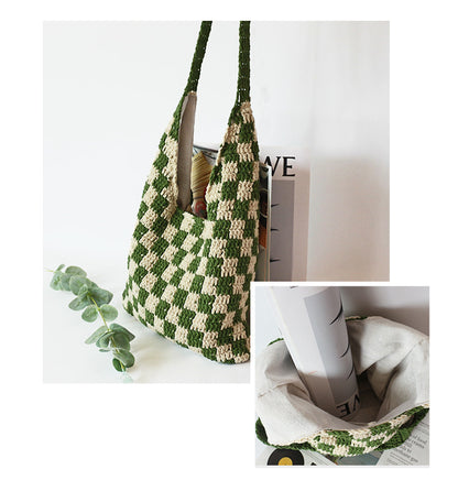 Artistic Style Wool Woven Bag Women's