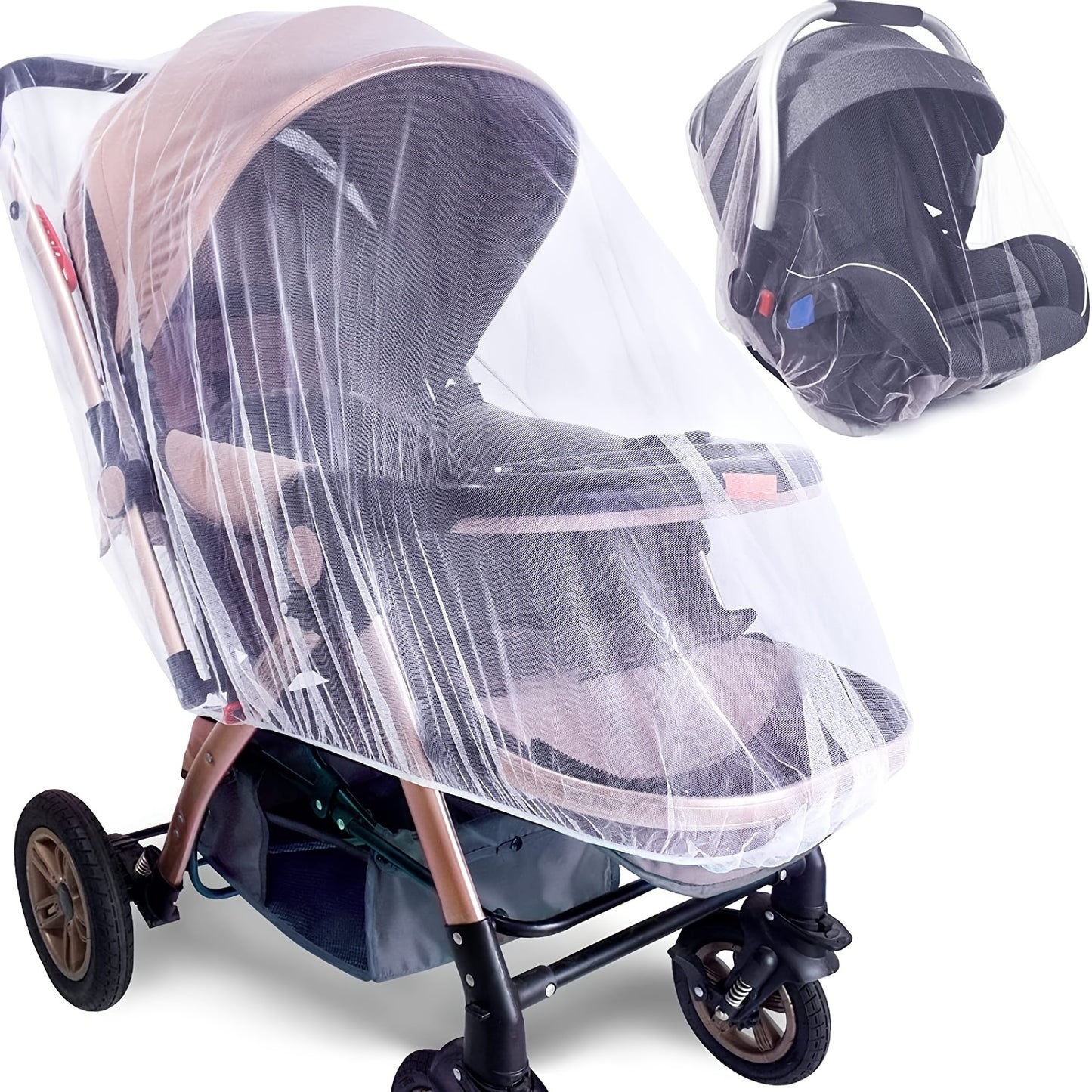 Premium Baby Stroller Mosquito Net - Universal Fit Bug Protection for Strollers, Bassinets & Cribs