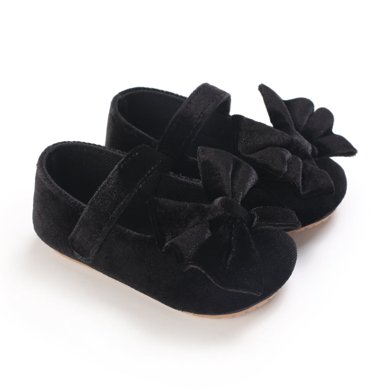 Baby Girls Mary Jane Flats - Bowknot First Walker Shoes for Princess Occasions