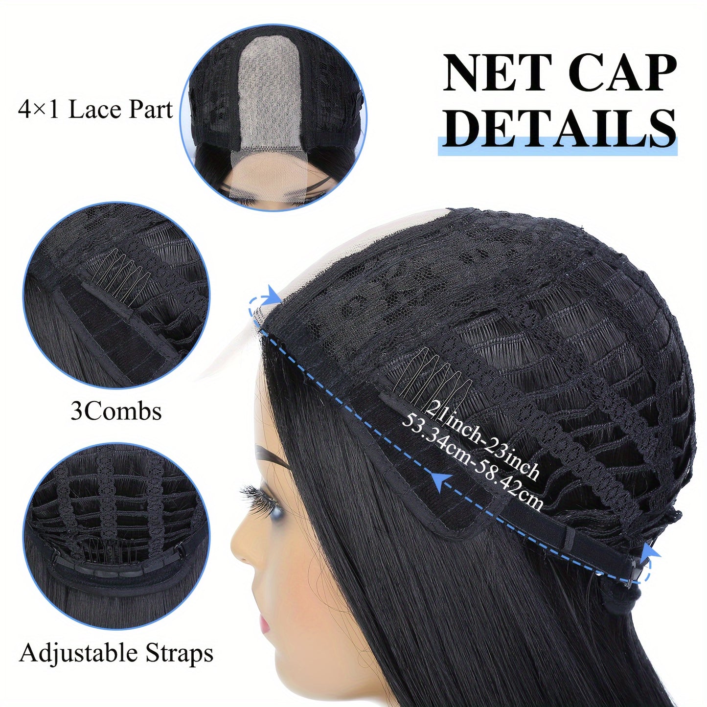 Elegant 26-Inch Black to Blonde Gradient Lace Front Wig - Long Straight Synthetic Hair with Natural Look, Heat Resistant, Ideal for Daily Wear & Cosplay