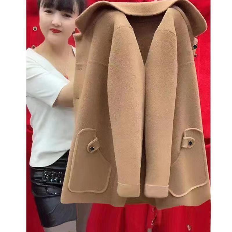 Premium Woolen Coat - Women's Loose Fit Short Jacket