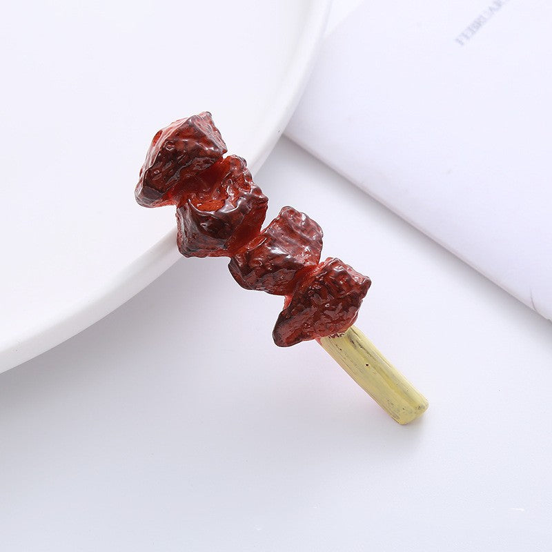 Funny Ribs Kebabs Fried Dumplings Diy Ornament Accessories
