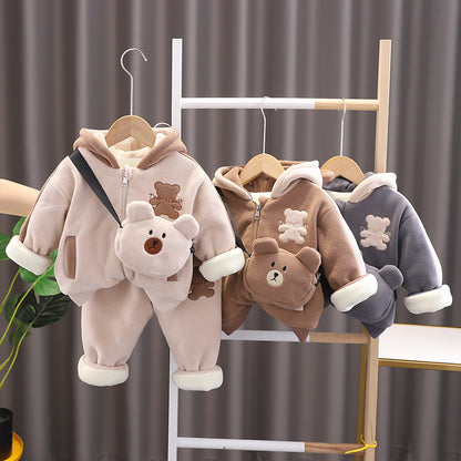 Padded Hooded Cotton Coat Coat Keep Baby Warm Quilted