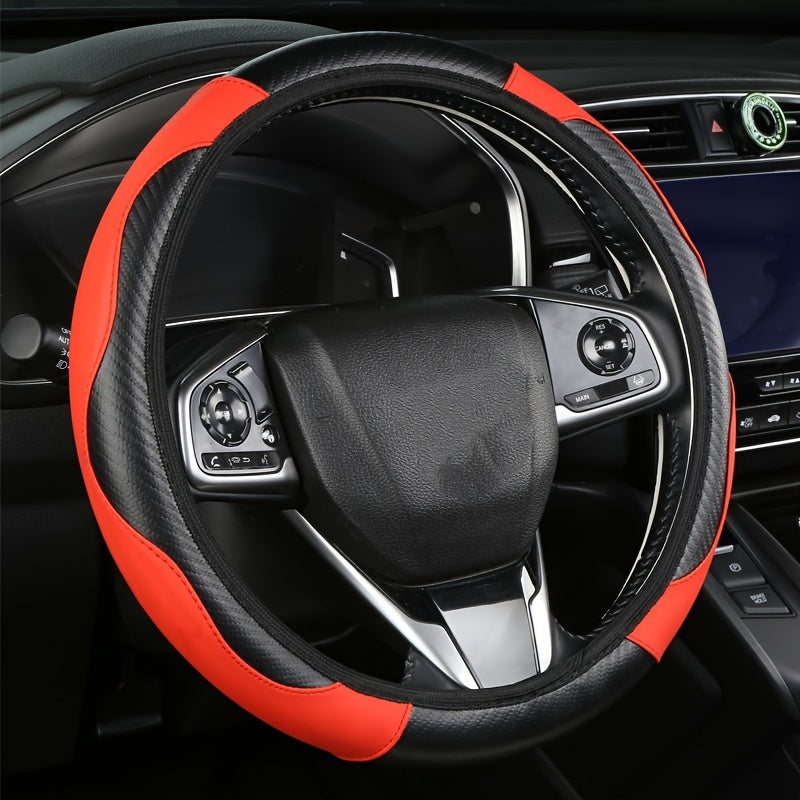 1pc Car Steering Wheel Cover, Universal 38.1 Cm Anti-Slip Car Steering Wheel Protector Cover Car Decor Accessories, No Inner Ring