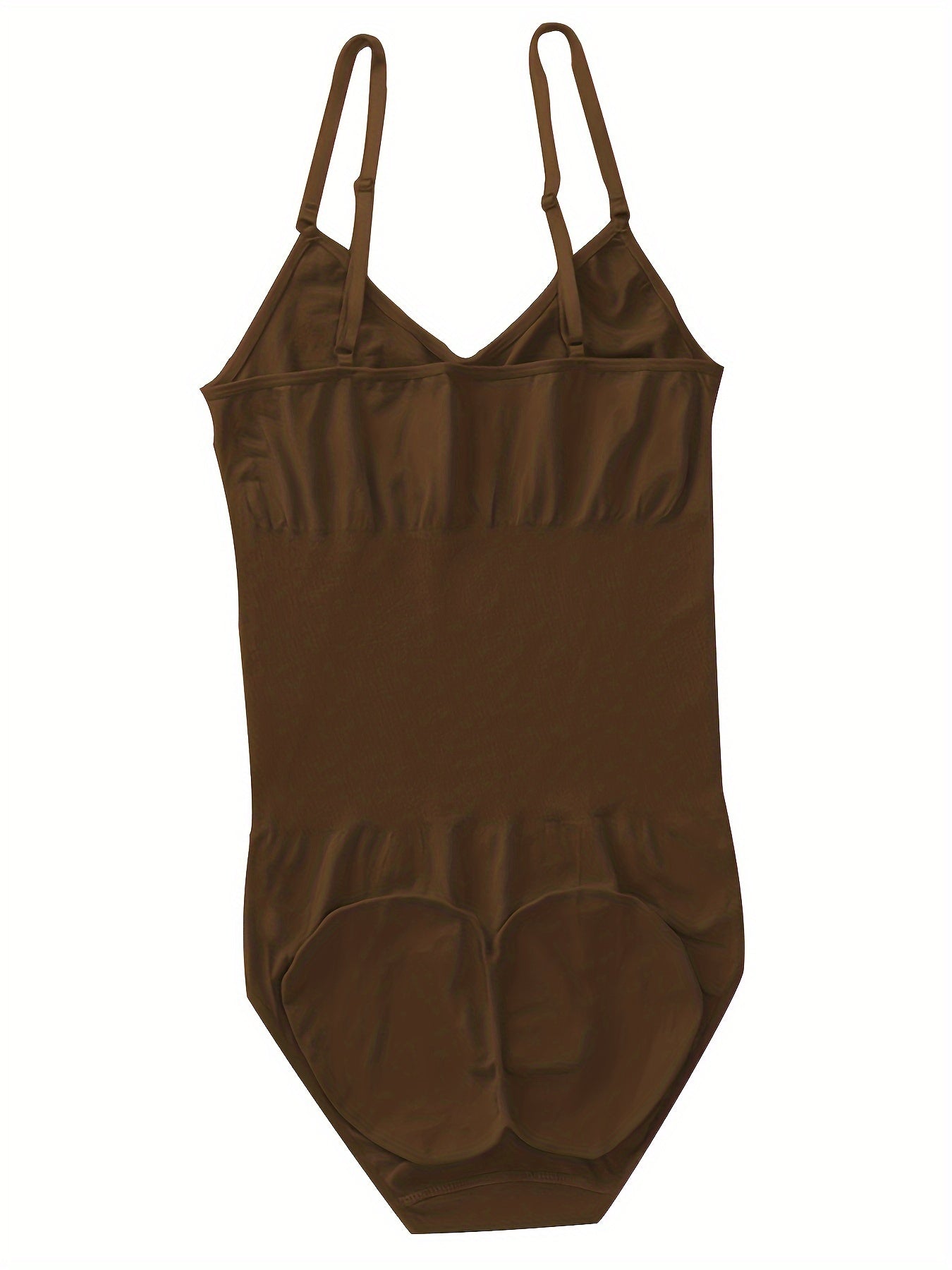 Women's Seamless Knit Bodysuit, Polyamide 85% Elastane 15%, Solid Color, No Padding, Chest Support Sling, Crotch Buckle Waist Pulling Hip Pants