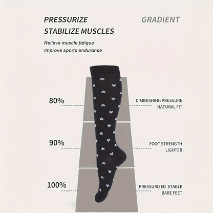 Premium Compression Socks for Men - 4 Pairs Athletic Support Stockings for Running, Travel & Recovery