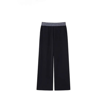 Women's AutumnWinter Fleece-Lined Loose Effortless-Style Sweatpants With A Slimming Effect For Pear-Shaped Figures