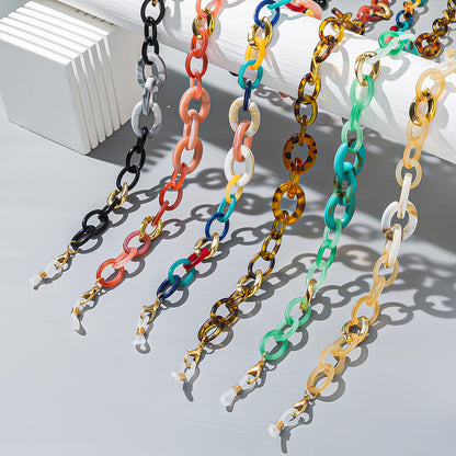 Acrylic Colorful Eyeglass Chain, Fashionable Anti-loss Eyeglass Hanging Chain And Lanyard For Women