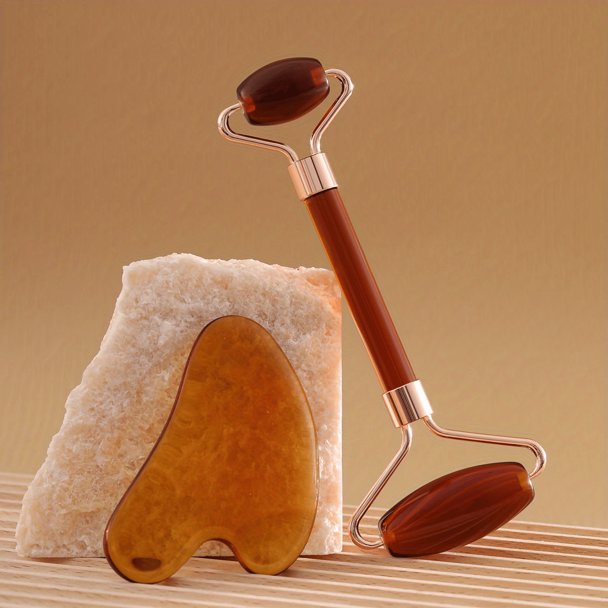 Jade Roller And Gua Sha Tools Set, Skin Care Massager, Jade Facial Roller, Natural Jade Facial Roller, Massage Tool For Face, Eyes, Neck And Body, Beauty Tool