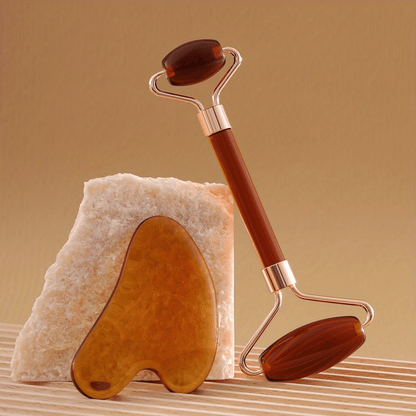 Jade Roller And Gua Sha Tools Set, Skin Care Massager, Jade Facial Roller, Natural Jade Facial Roller, Massage Tool For Face, Eyes, Neck And Body, Beauty Tool