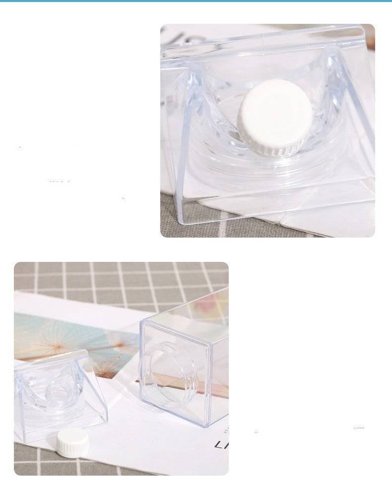 Premium Square Milk Cup - 500ml & 1000ml Minimalist Water Bottle