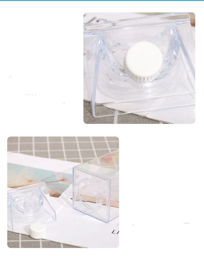 Premium Square Milk Cup - 500ml & 1000ml Minimalist Water Bottle