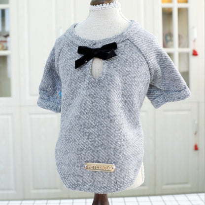 Pet Dog Clothes Cotton Cute Bow Tie T-shirt Clothing