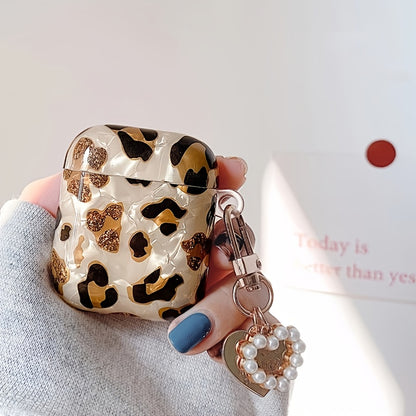 [Perfect Leopard Print Earphone Sleeve] Stylish Leopard Print Earphone Sleeve with Hanging Chain - Perfect for Airpod1/2!