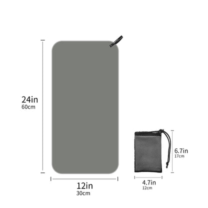 Quick Drying Absorbent 1pc Mutao Microfiber Towel - With Mesh Bag For Camping, Gym Yoga, Backpacking, Hiking