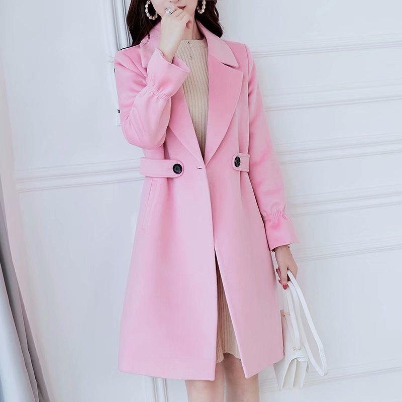 Women's woolen coat mid-length