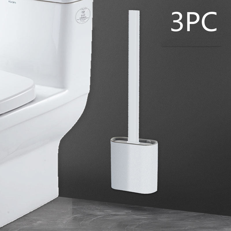 Creative Wall-Mounted Soft Brush With Cover For Toilet Washing