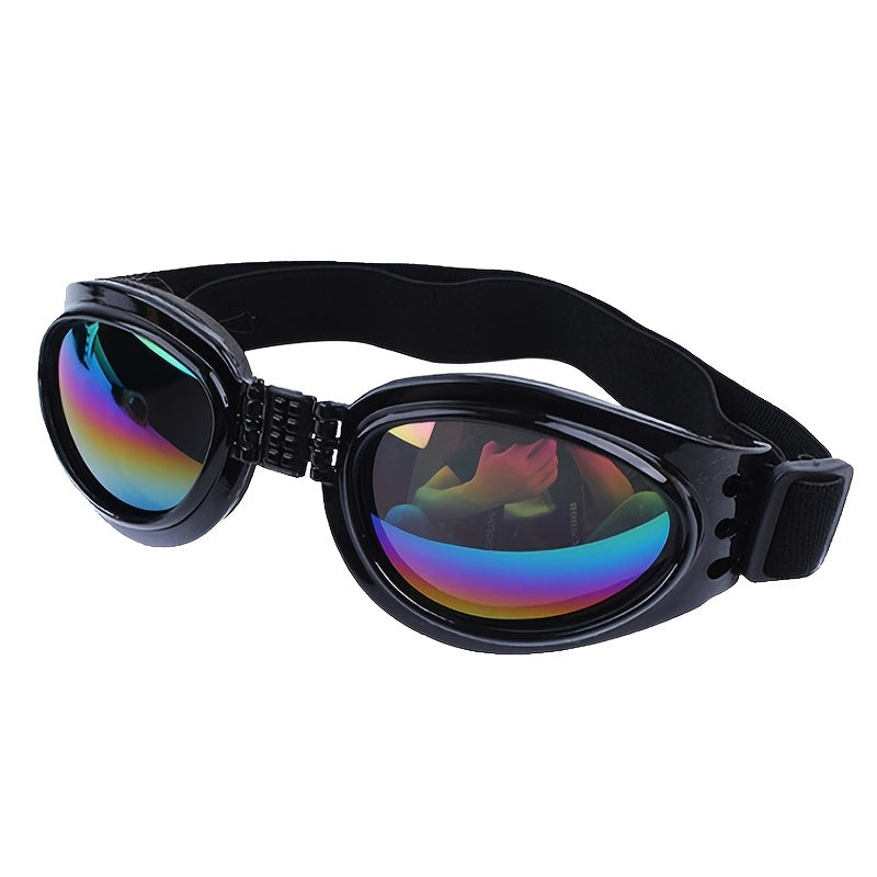 UV Protection Dog Sunglasses with Adjustable Head Strap - Keep Your Pet's Eyes Safe and Stylish
