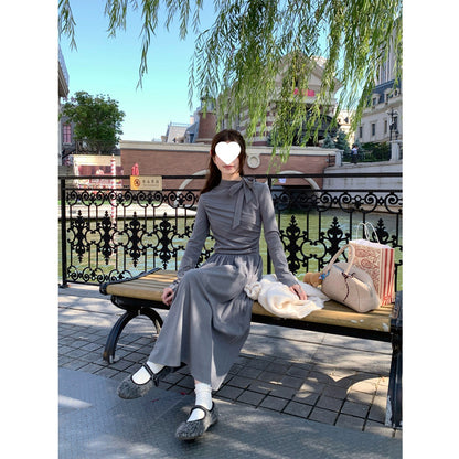 Figure-flattering Dress For Womenfitted At The Waist With A High Neckline