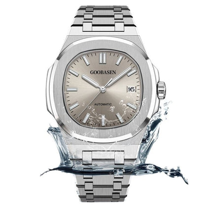 Luxury Automatic Mechanical Watch - Men's Luminous Quartz Timepiece | 42mm Transparent Case Back