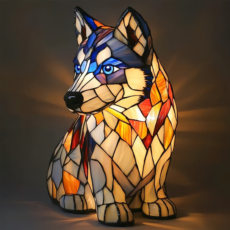 Illuminated Dog Lamp - Decorative Resin Animal Night Light | 26 Breed Designs