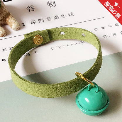 Candy-colored necklace pet bell