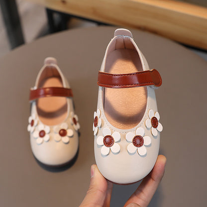 3D Floral Mary Jane Flats - Ultra-Soft, Slip-Resistant, Lightweight, Breathable, Easy-On Shoes for Girls - Comfortable and Stylish Footwear