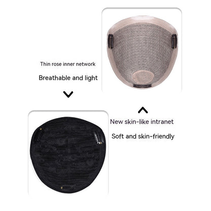 Men's Wig Big Back Head Aircraft Head Invisible Hair Supplementing Piece