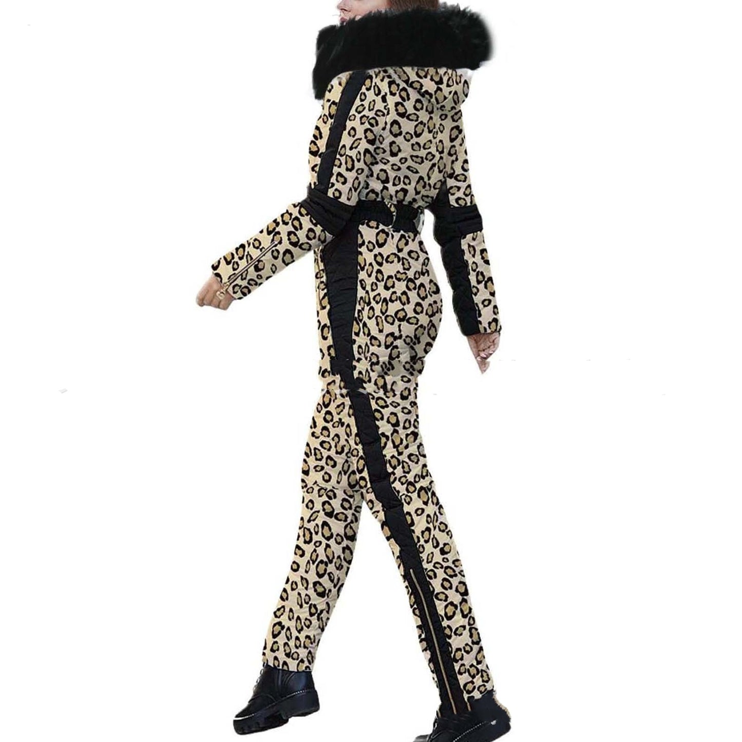 Women's Fashionable Sporty Hooded Ski Suit For Winter