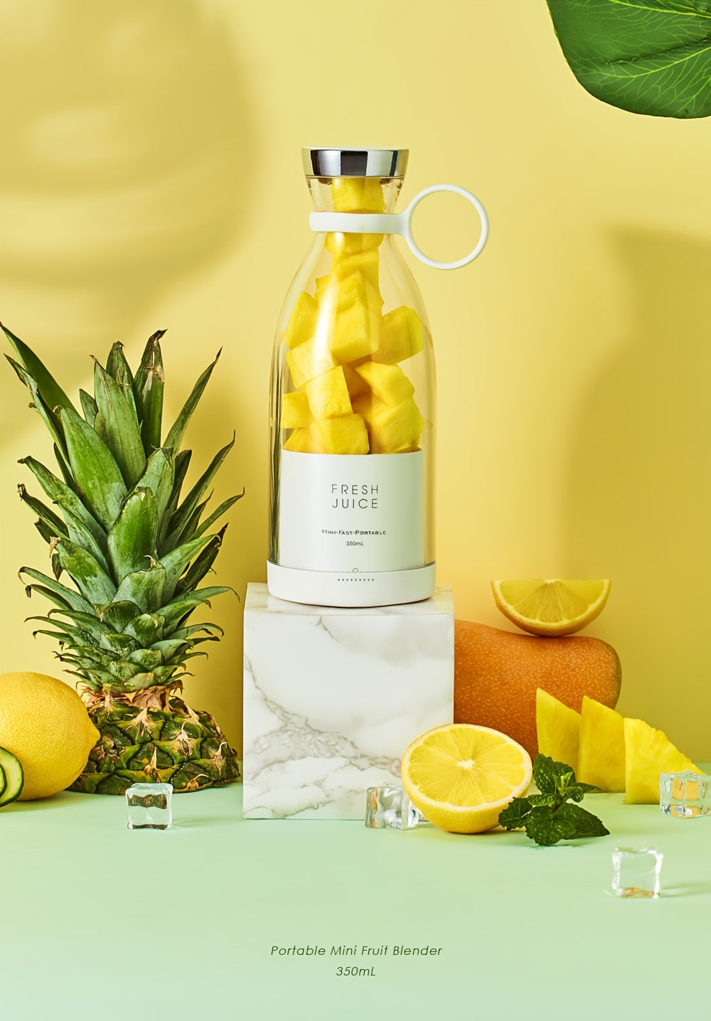 350ML Portable Electric Wireless Mini Fruit Blender Juicer - Perfect for On-the Go!