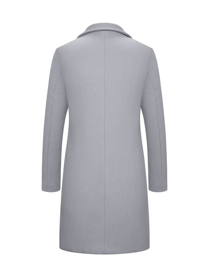 New Men's Mid-length Single Breasted Trench Coat Jacket