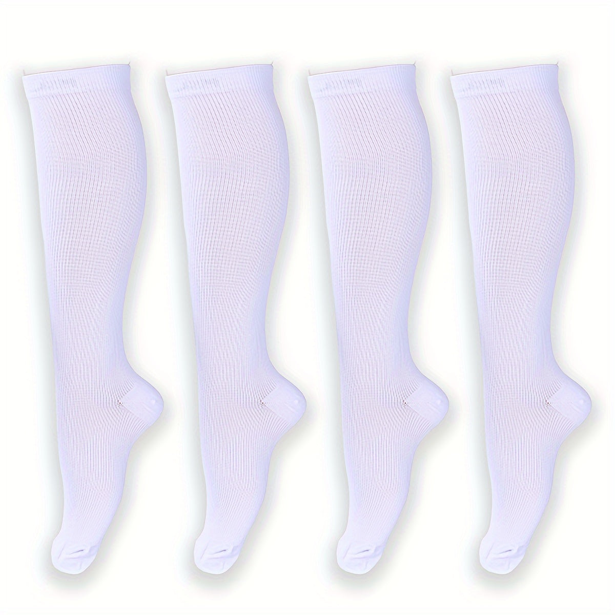 Premium Compression Socks for Men - 4 Pairs Athletic Support Stockings for Running, Travel & Recovery