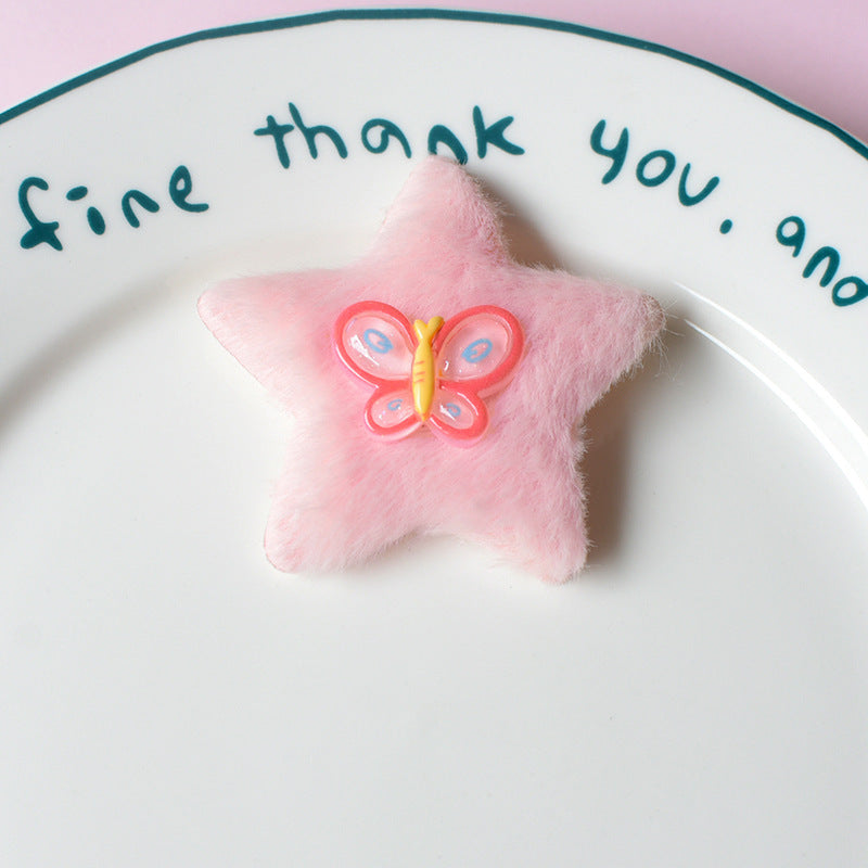 Cute Plush Star Charm - Decorative Accessories for Hair, Shoes & Phone Cases