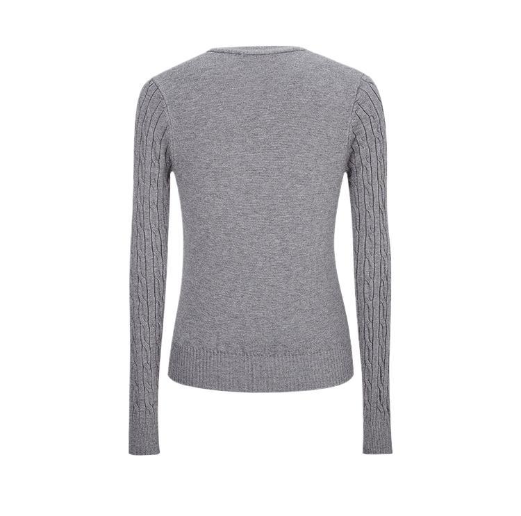 Women's Clothing Is Super Stylish With A High-end Simple And Versatile Cable-knit V-neck Sweater