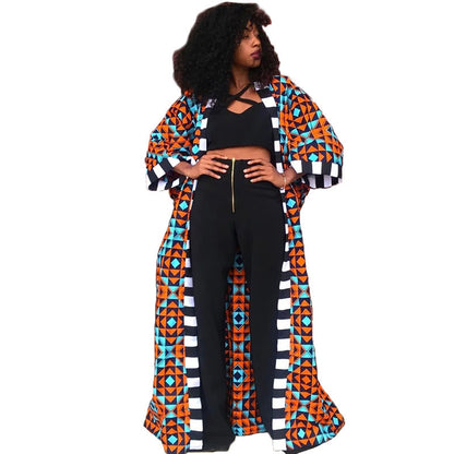 Women's Coat Long Floral Print Trench Coat