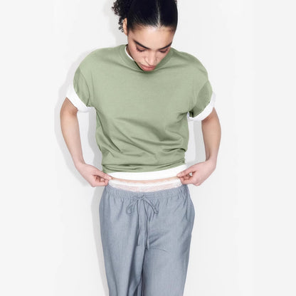 Arrival Cotton Crew-Neck Solid-Color Versatile T-Shirt