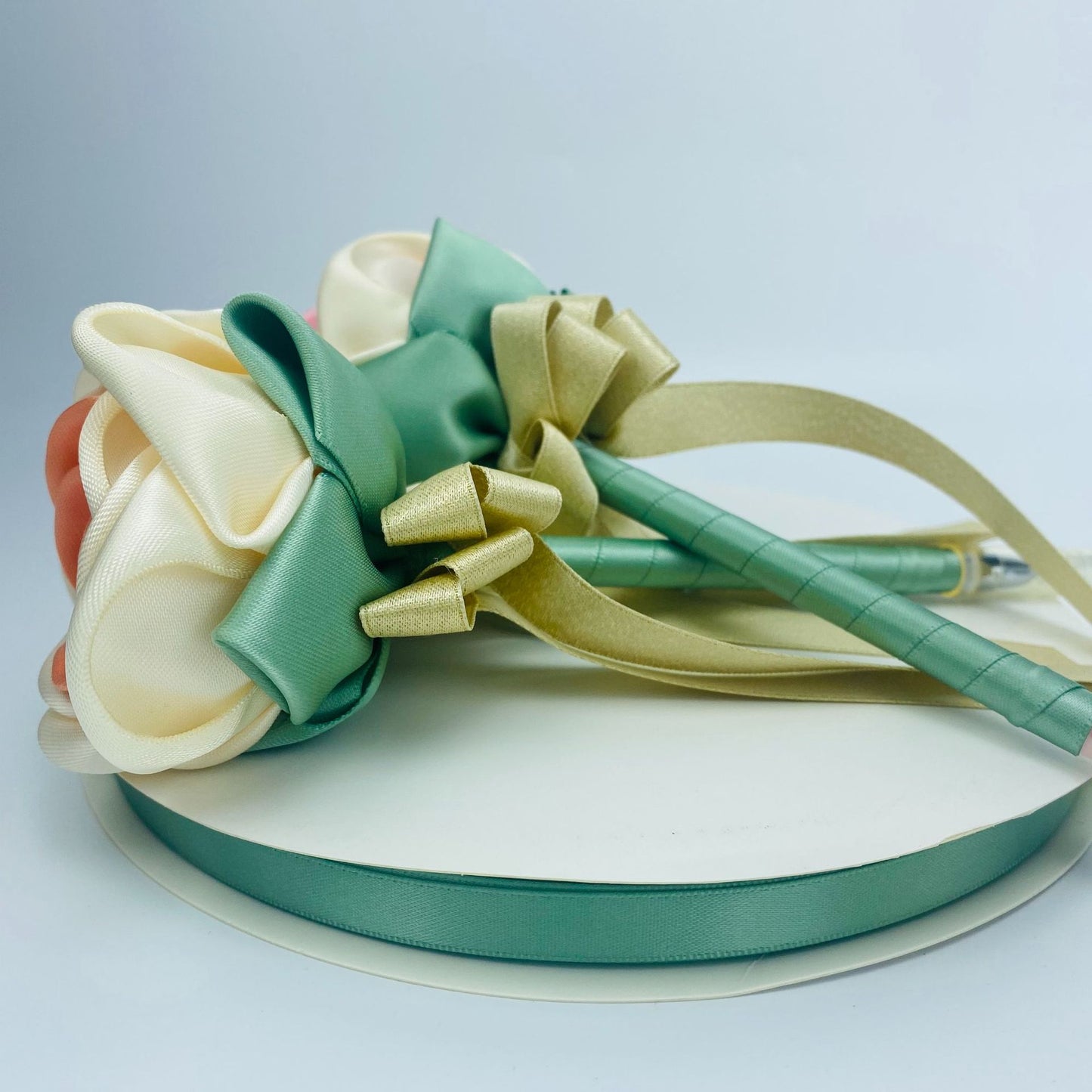 Double-sided Bright Thickened Dacron Ribbon Chinese Valentine's Day Bouquet Gift Box Package Ribbon