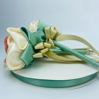 Double-sided Bright Thickened Dacron Ribbon Chinese Valentine's Day Bouquet Gift Box Package Ribbon