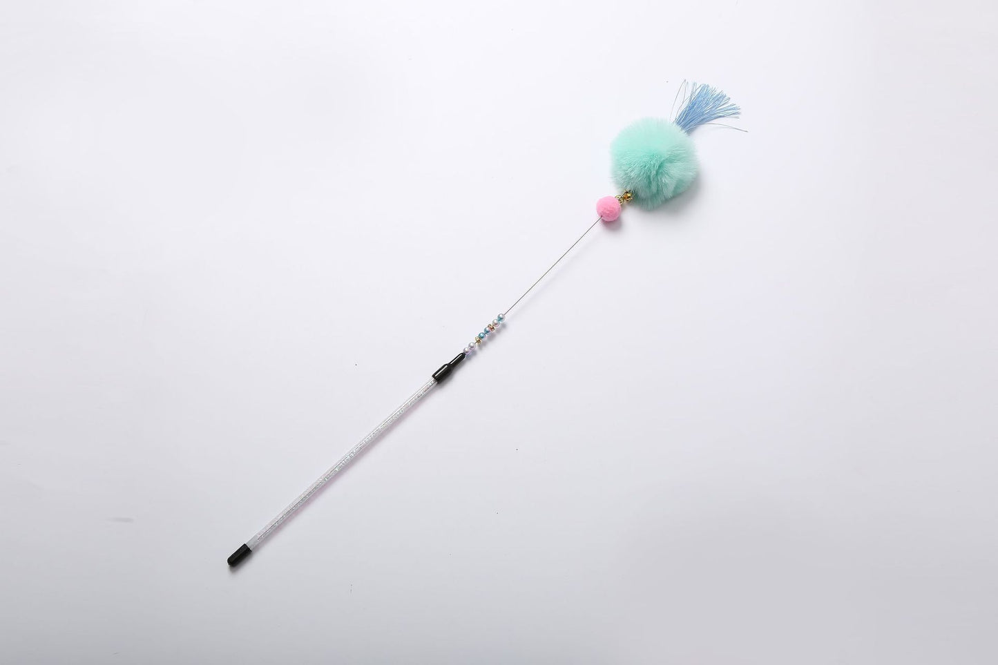 Colorful beaded cat stick