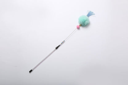 Colorful beaded cat stick