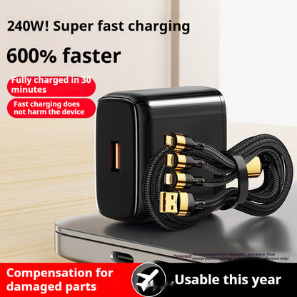 240W Super Fast Charge Suit Three-in-one Three-in-one Data Cable