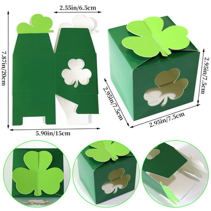 Irish Festival Theme Party Candy Box St Patrick's Day Clover Cartoon Gift Box