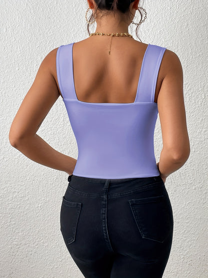 Women's Stretchy Crop Tank Top - Soft Breathable Sleeveless Cami