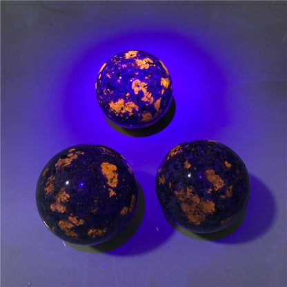 Rough Stone Polished Halloween Fire Spirit Stone Ball Children's Day Gift Home Decoration