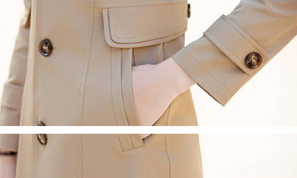 Spring Autumn Trench Coat Slim Single Breasted