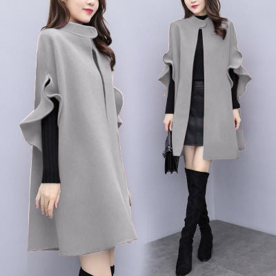 Mid-length woolen coat