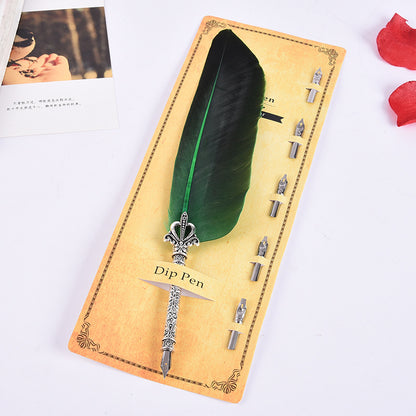 Creative Retro Turkey Feather Pen Teacher's Day Gift