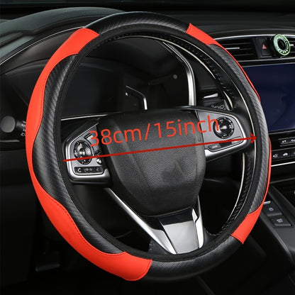 1pc Car Steering Wheel Cover, Universal 38.1 Cm Anti-Slip Car Steering Wheel Protector Cover Car Decor Accessories, No Inner Ring