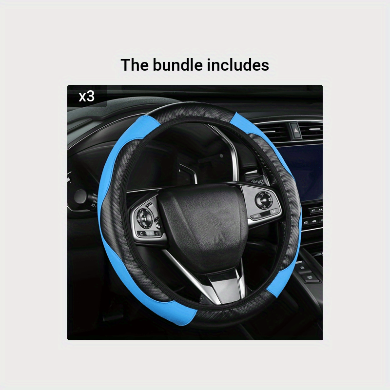 1pc Car Steering Wheel Cover, Universal 38.1 Cm Anti-Slip Car Steering Wheel Protector Cover Car Decor Accessories, No Inner Ring